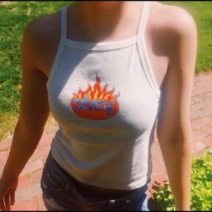 OBEY International Flame Crop Top